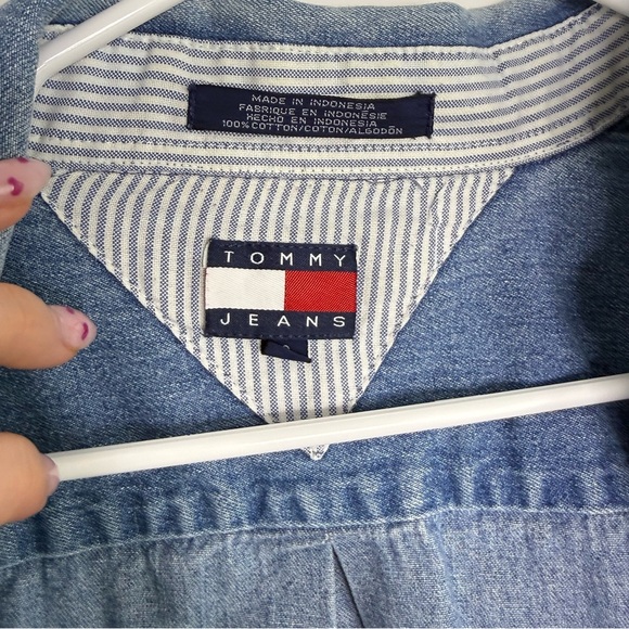 Tommy Hilfiger Blue Denim Shirt Jacket - Picture 2 of 3